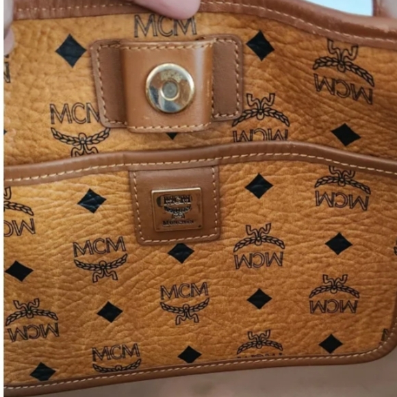 Authentic‼️Please Send To  Poshmark NEW RARE MCM STRIPE Logo Tote